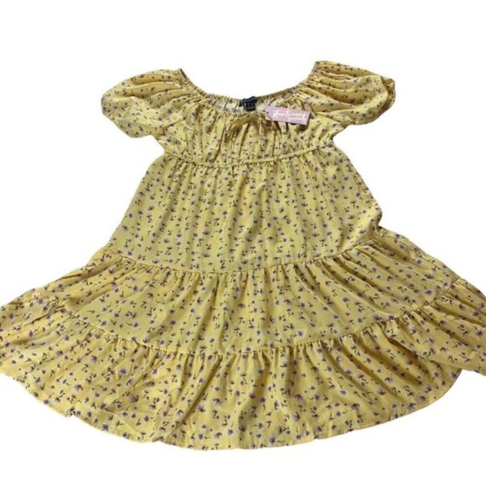 Streetwear Society Womens Yellow Floral Off the Shoulder Blouse Size M NWT‌